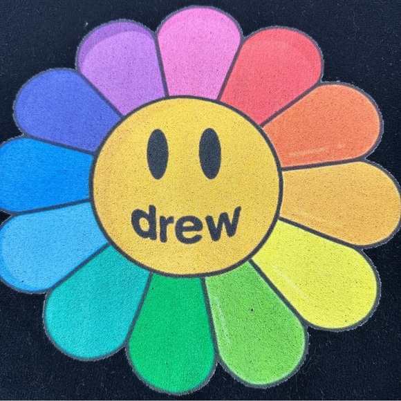 Drew Black Crewneck Sweater with Rainbow Flower - Picture 2 of 5